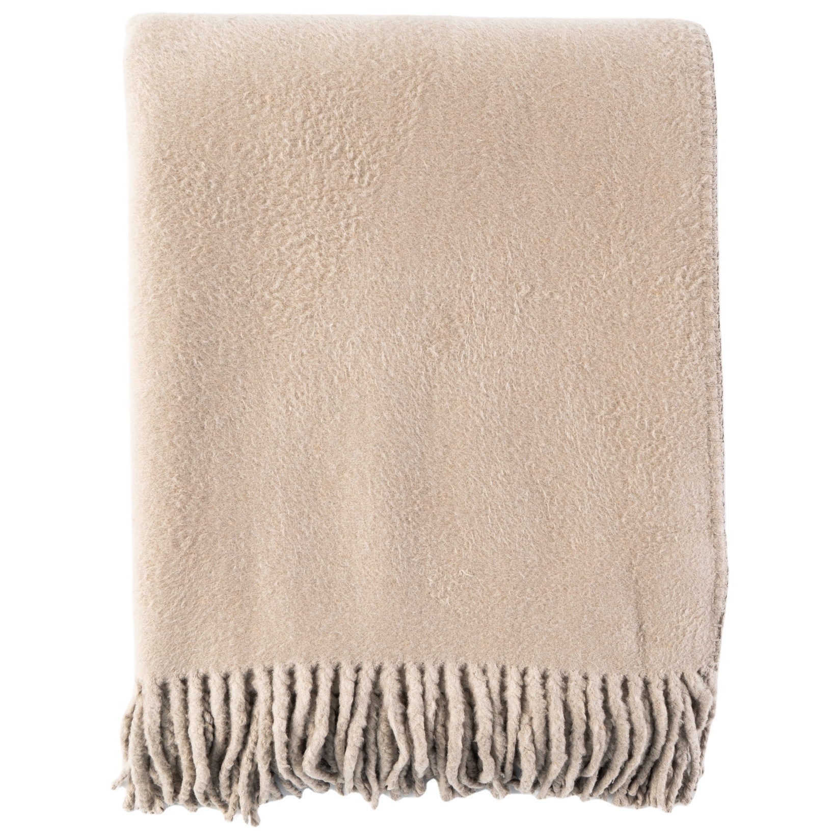 Luxury Pure 100% Mulberry Silk Throw 80%Silk 20%Cotton Natural Classical Super Soft 380GSM Taupe Silk Fleece Blanket with Fringe