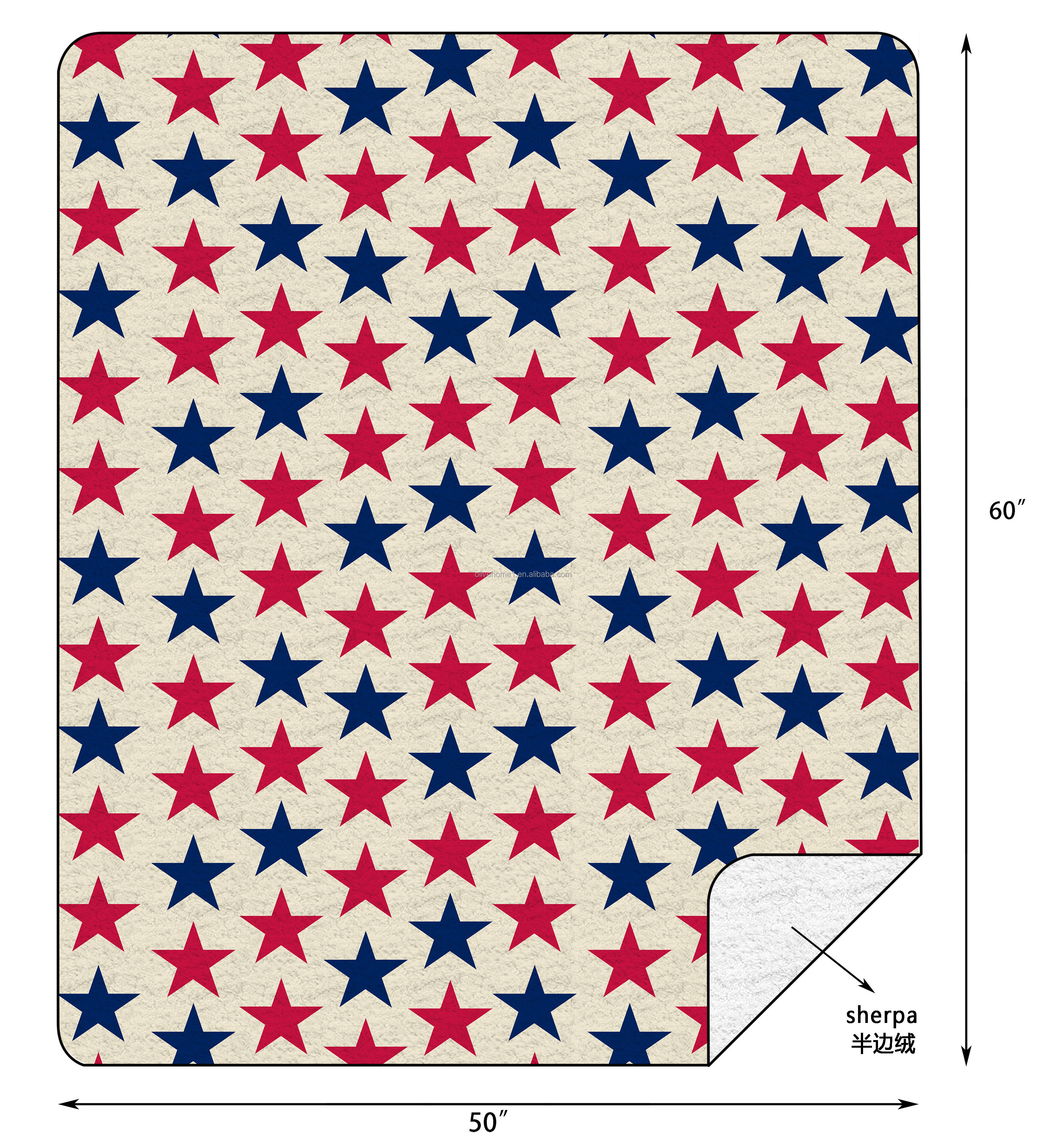 American Flag Throw Blanket Stars and Stripes Red White Blue Veteran Blanket