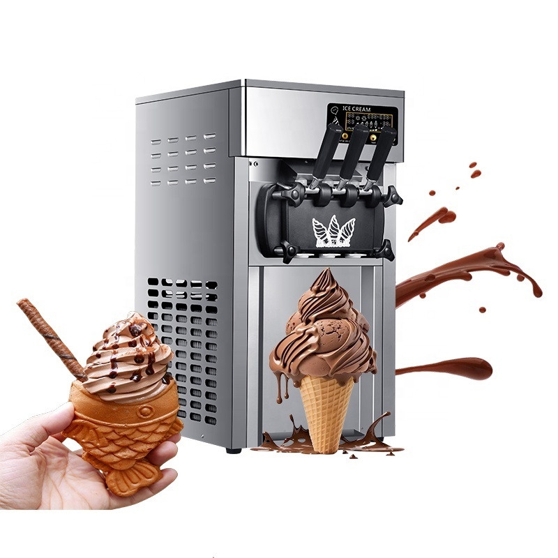 Soft Ice Cream Machine Ice Cream Dispenser Machine Machine Making Ice Cream 125l/H