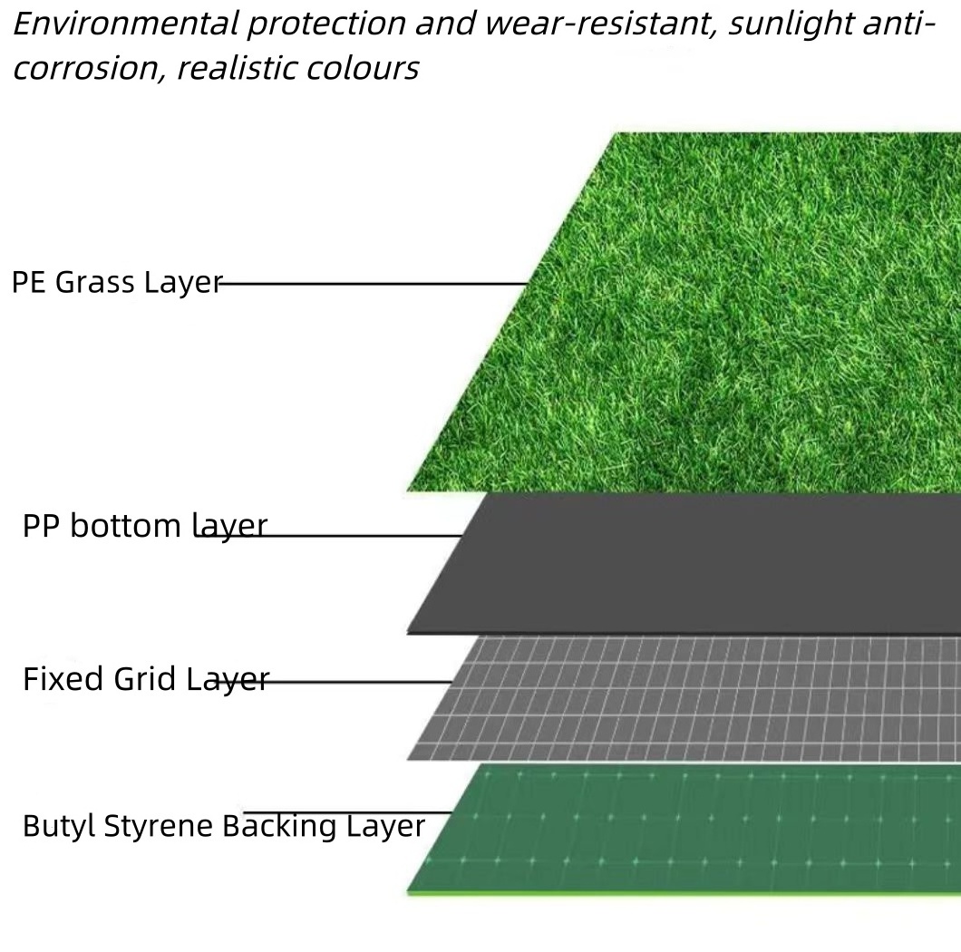 Natural-looking Soccer Grass 40mm 50mm Football Golf Synthetic Turf Landscaping Artificial Turf lawn