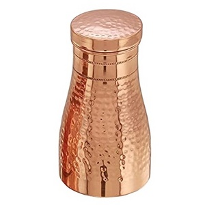 Modern New Shape Copper Water Jug Benefit Good Health Copper Jug for Milk Copper Hammered Sugar pot or Carafe or Bedside Pot