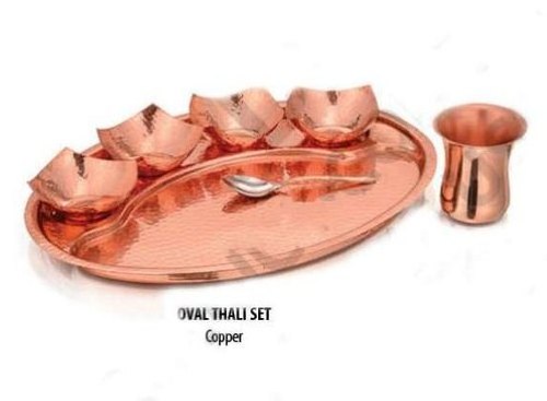 Wholesale Best Selling Cheap Price Traditional Dinner Set Hot Selling Copper Dinnerware Set Majestic Thali Set Indian Dinnerware