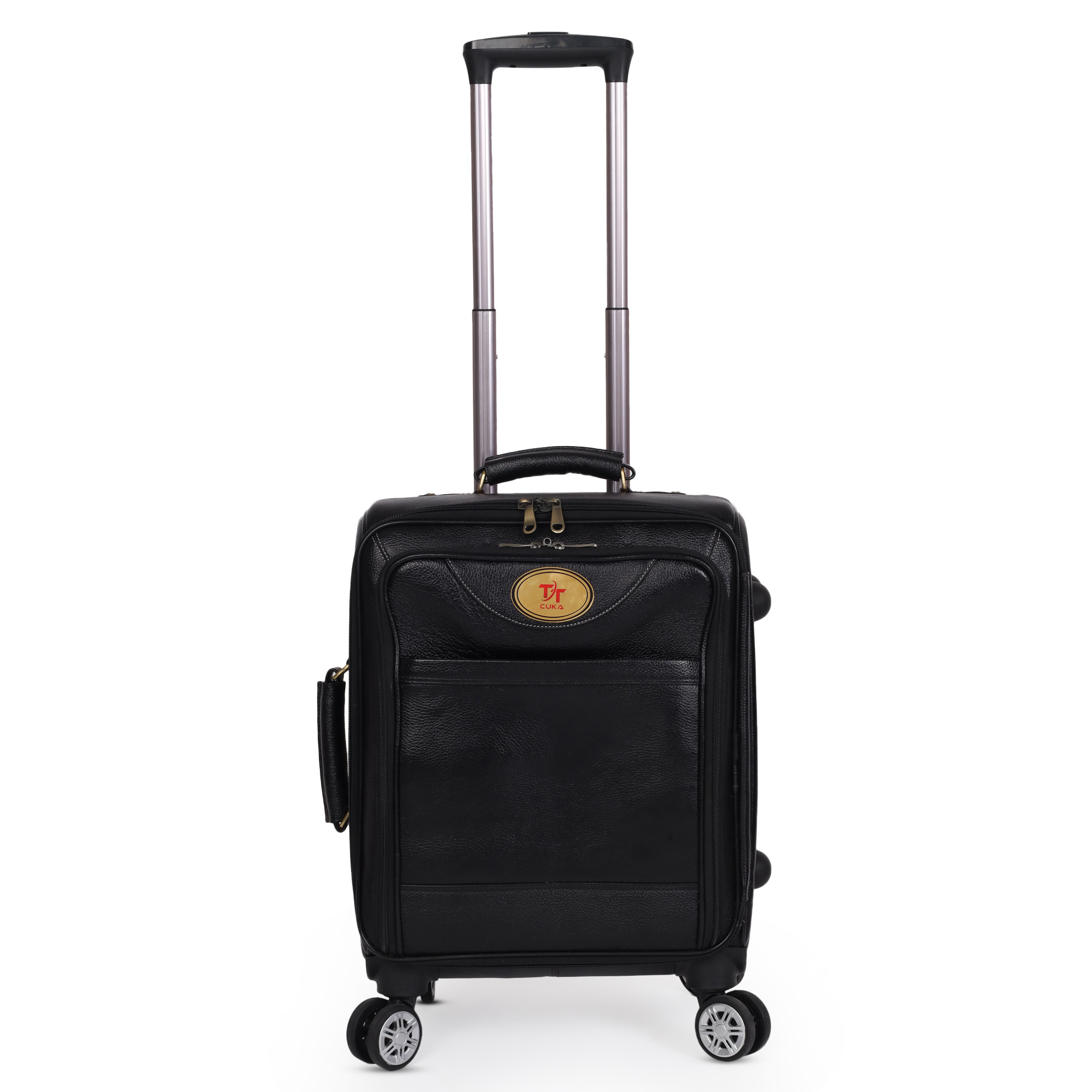 Trending Travel Luggage High Quality 100% Genuine Leather Trolley Travel Luggage Suitcases Travelling Bags for Men Women