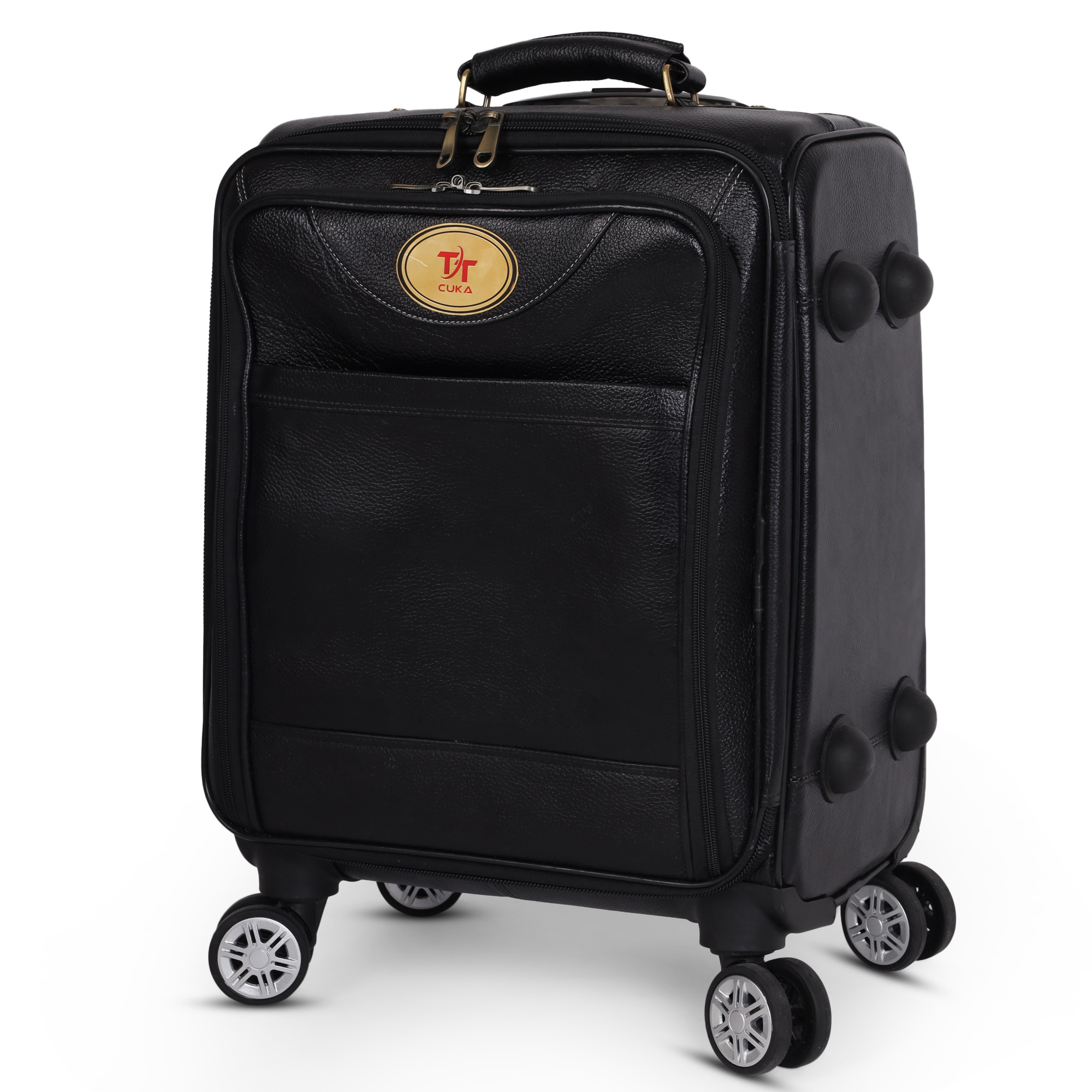 Trending Travel Luggage High Quality 100% Genuine Leather Trolley Travel Luggage Suitcases Travelling Bags for Men Women