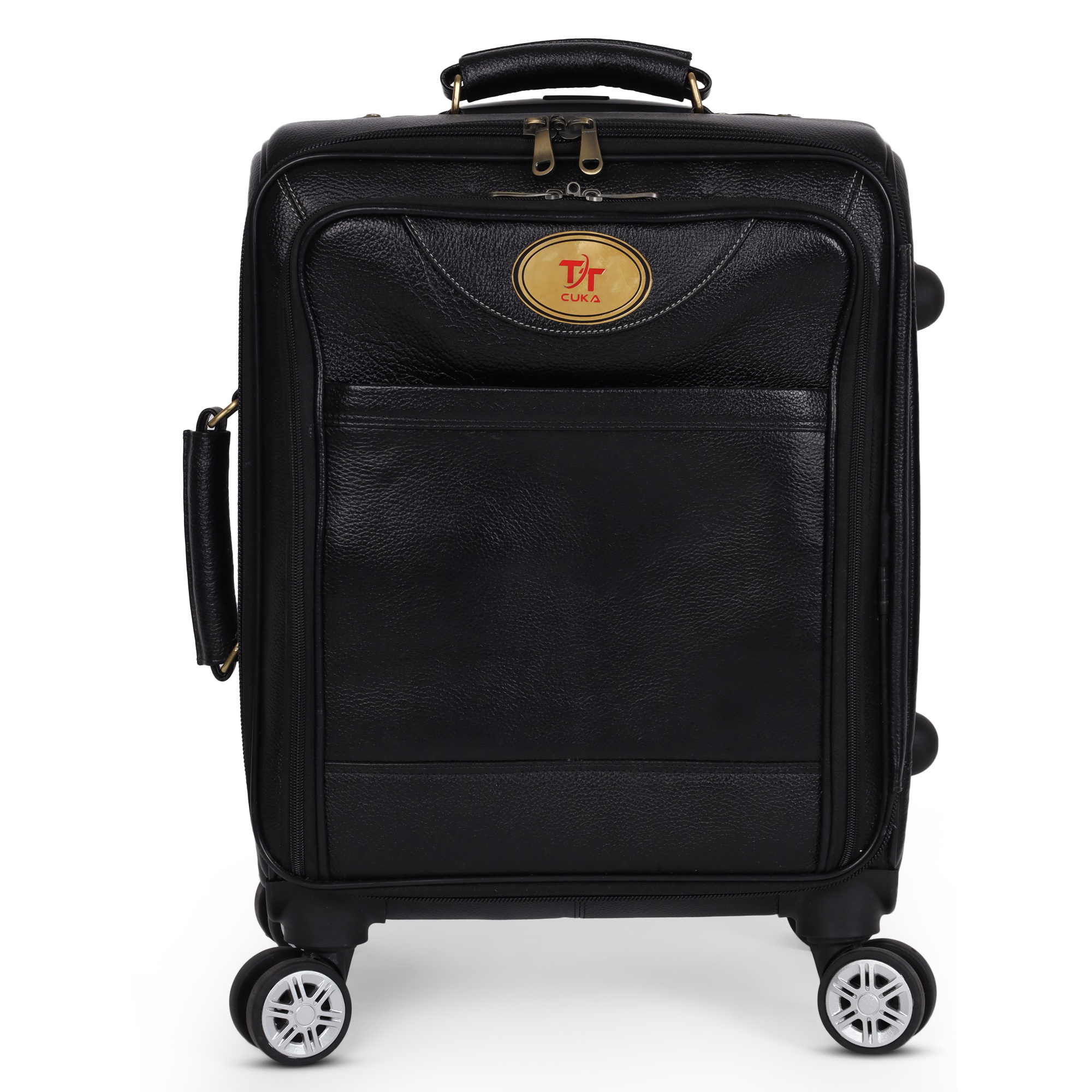 Premium Quality 4 Wheel Trolley 100% Genuine Leather Unisex Trolley Bag Travelling Bag Luggage Suitcases Luggage