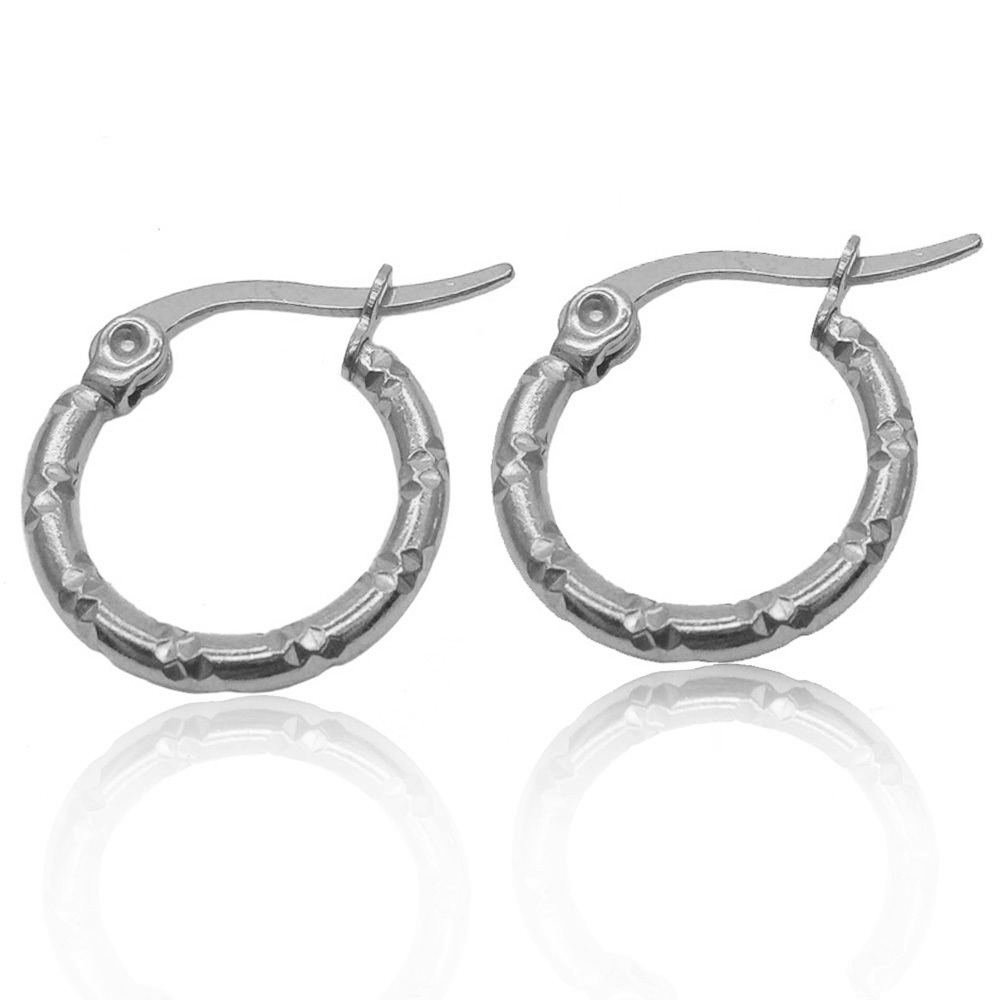 Olivia Wholesale Stainless Steel Silver Hoop Earrings Women Indonesia Jewelry Manufacturers