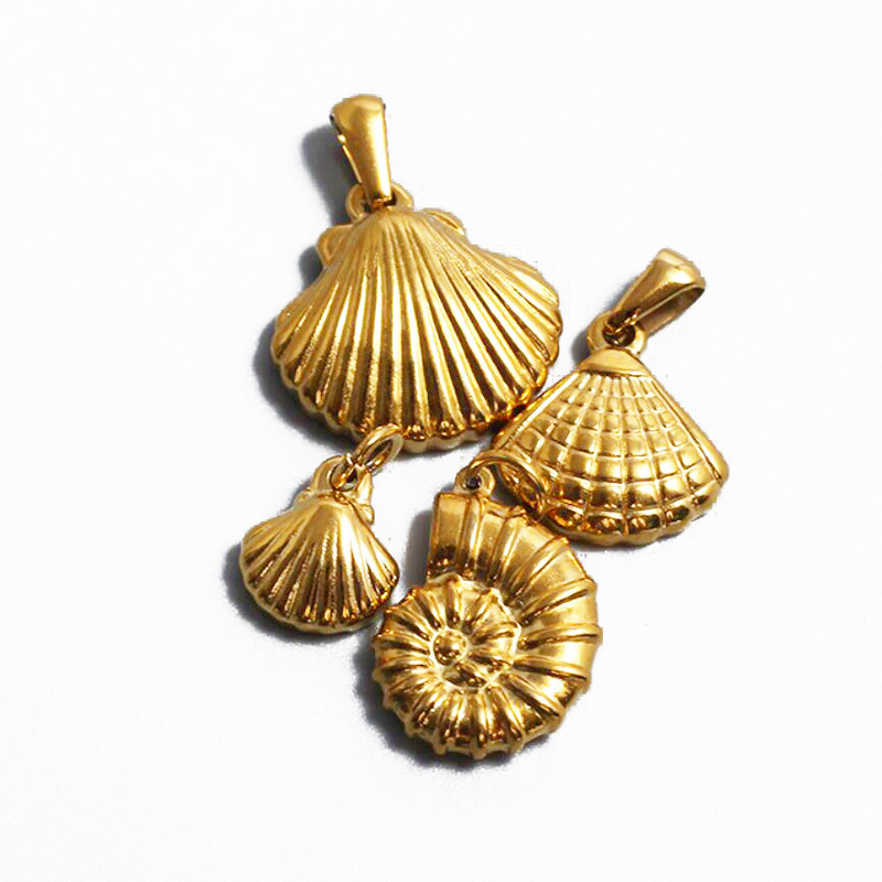 Real 18k Gold Plated Ocean Theme Charms Sea Animal Shell Starfish Pendants For Diy Earring Necklace Bracelet Jewellery Making