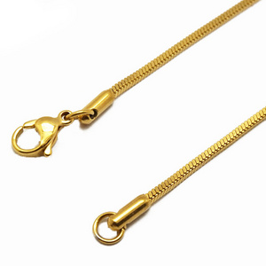 Cheap Price Trendy Women Men Stainless Steel Gold Square Snake Chain Necklace Jewelry