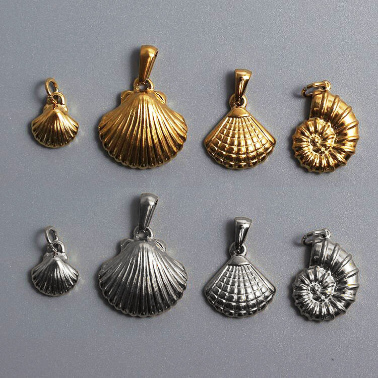 Real 18k Gold Plated Ocean Theme Charms Sea Animal Shell Starfish Pendants For Diy Earring Necklace Bracelet Jewellery Making