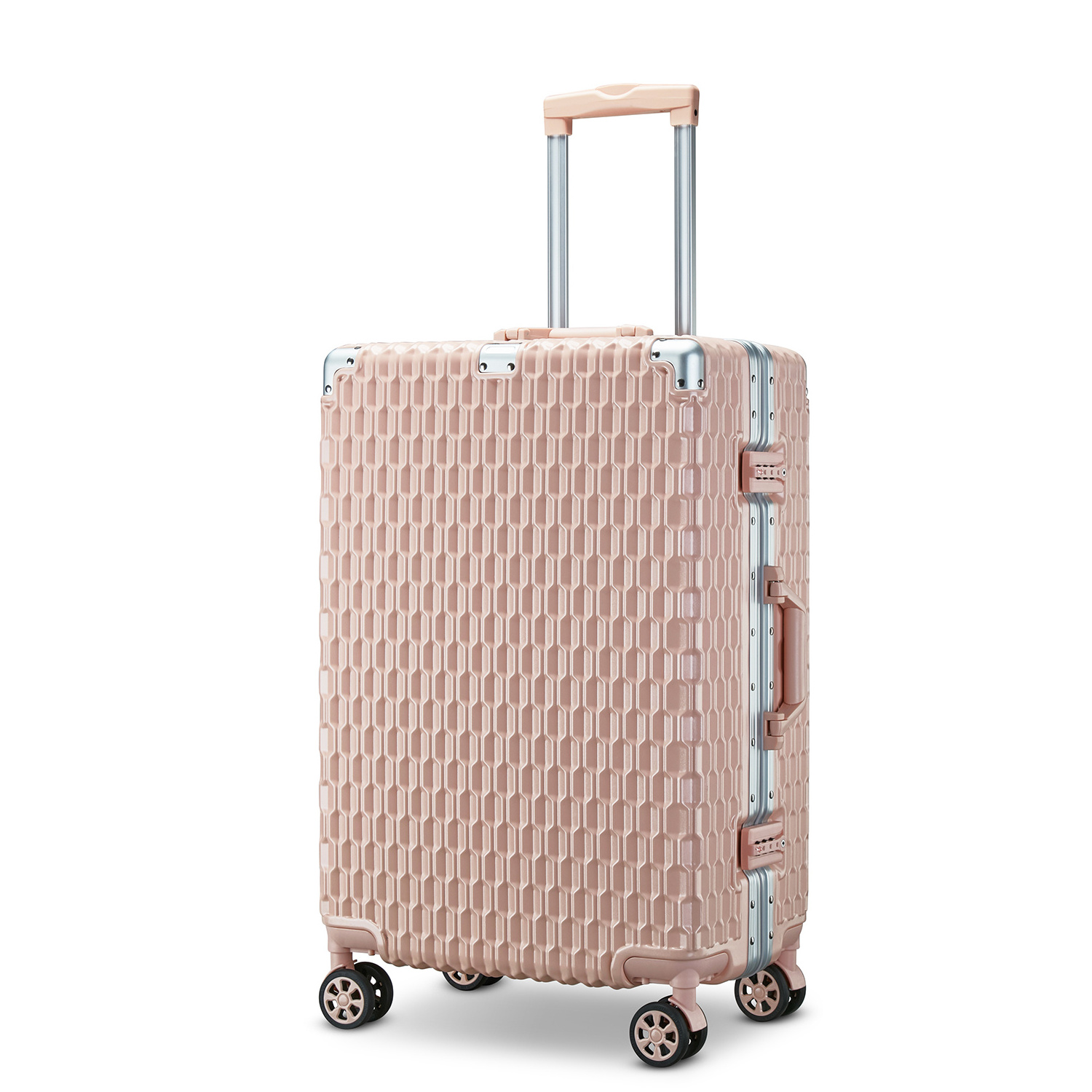 Hot Selling Aluminum Frame ABS PC Trolley Bags Luggage 20 24 28'' Travel Case Box Suitcase for Business Waterproof