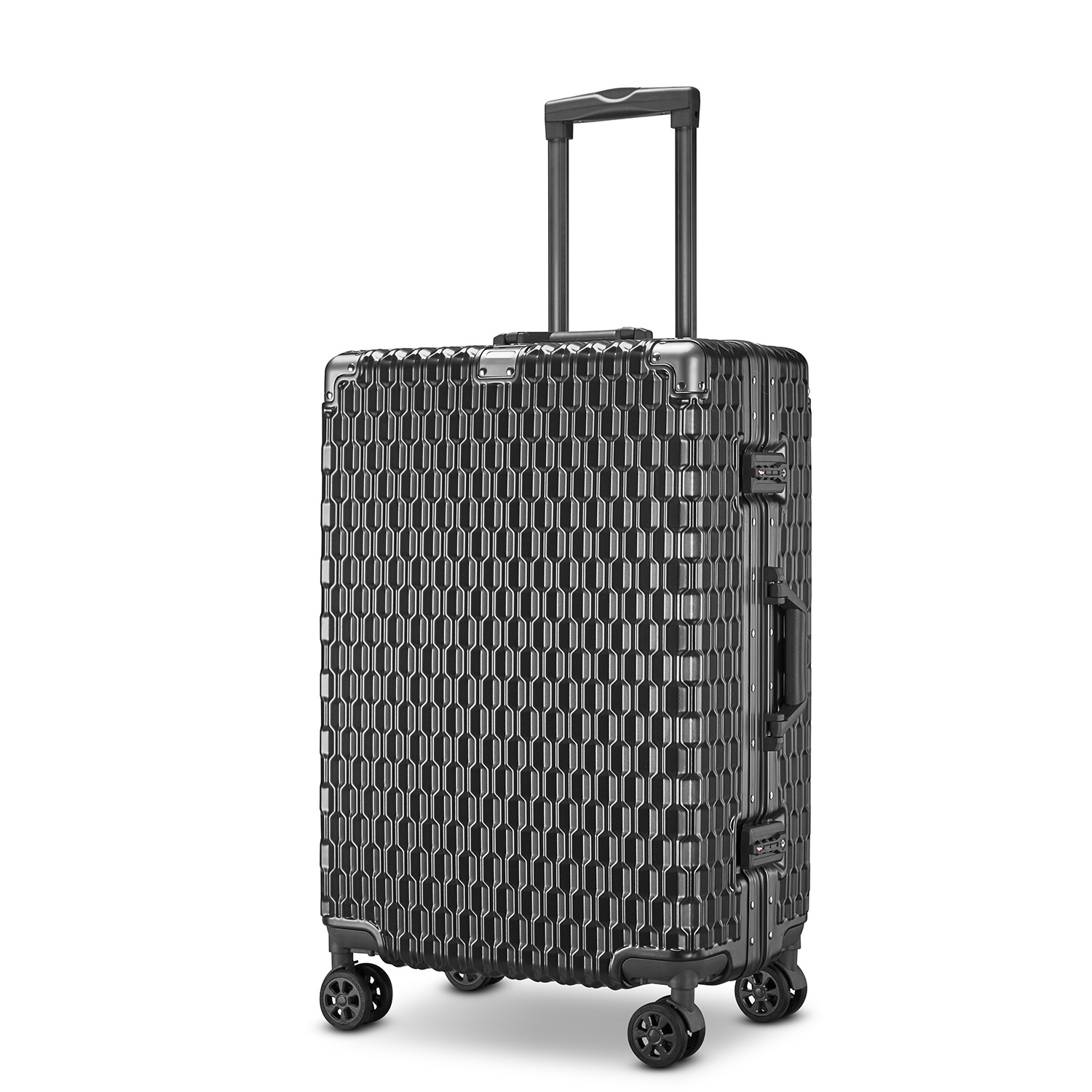 Hot Selling Aluminum Frame ABS PC Trolley Bags Luggage 20 24 28'' Travel Case Box Suitcase for Business Waterproof