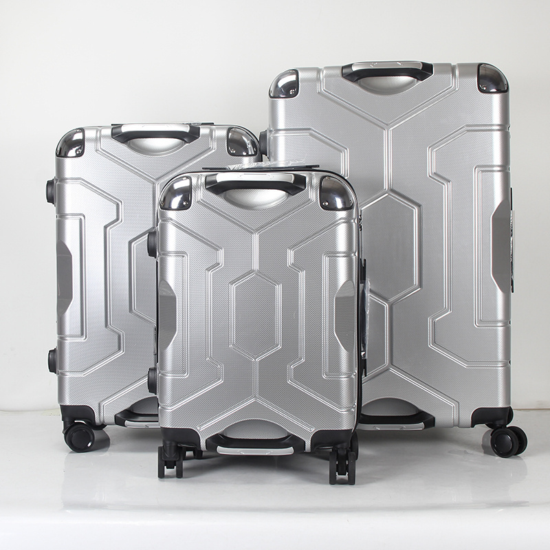 Dongguan Luggage Factory 3 Pcs Set Double Handle Suitcase ABS PC Lightweight Trolley Detachable Removable wheel Luggage Sets