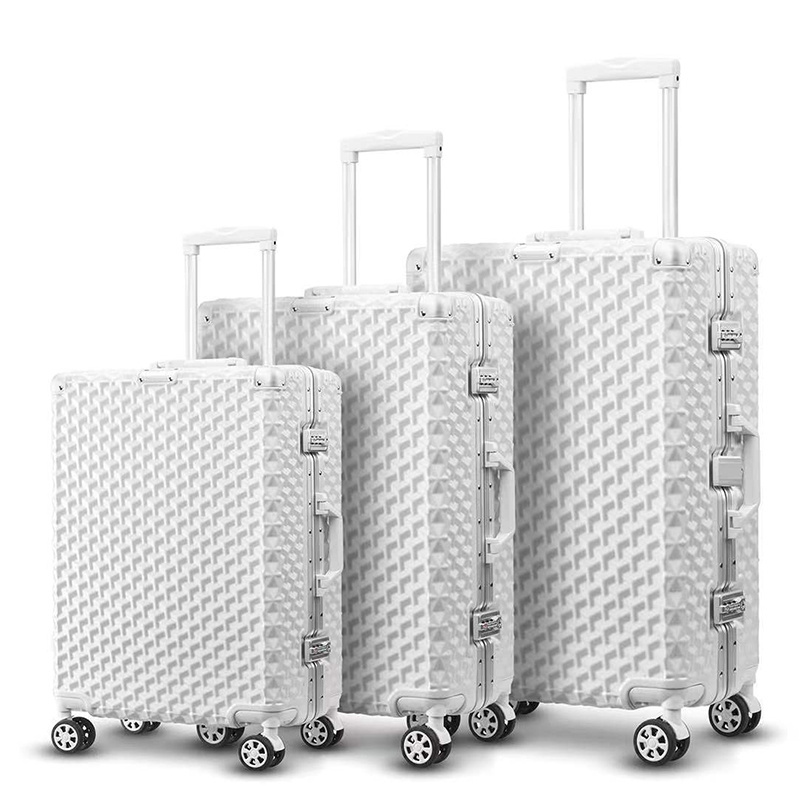 Custom High QualityTravel Tolling Trolley Case ABS PC Aluminum Frame Suit Cases Travel Trolley Luggage With Wheel For Women Men