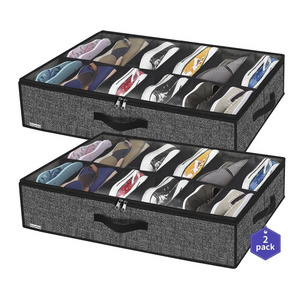 Hot Sale Multi-Purpose Large Closet Shoe Divider Box Under Bed Shoe Organizer Two Piece Set