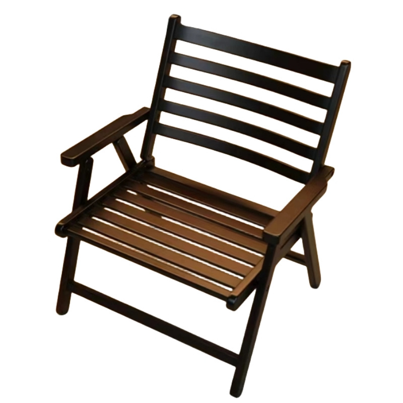 Foldable Bamboo Dining Chair Armchair Patio or Balcony Seating Modern Rustic Outdoor Furniture Back Chairs