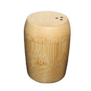 Hotel home restaurant natural bamboo round toothpick storage cabinet wooden sign box