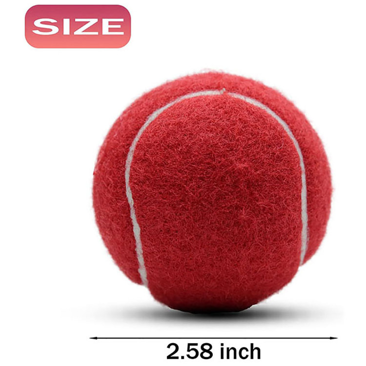 OLLANY Factory Red Colored Tennis Balls with Rubber Fabric