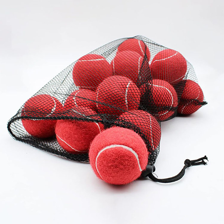 OLLANY Factory Red Colored Tennis Balls with Rubber Fabric