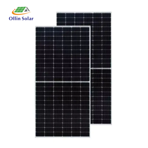 Ollin Solar Panel 550 Watt System Monocrystalline 48 Volts Black Cover Blue Box Frame Connector Power Aluminium Cell BSM Color