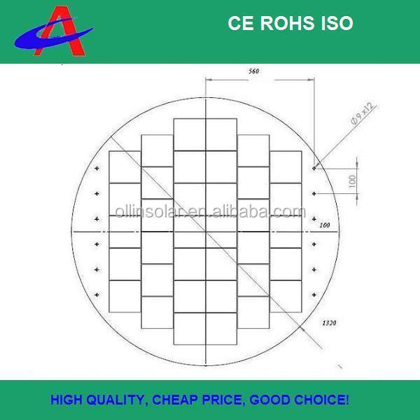 circular solar panel Solar Air Conditioner Solar Panel 100wp  round solar panel