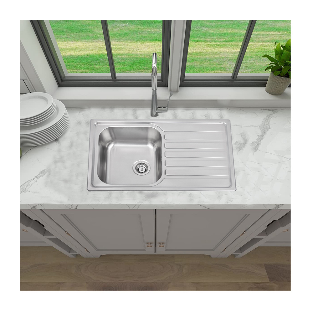 Modern European High Quality Kitchen Sinks Single Bowl With Drainboard Multifunction farm house Kitchen Sink