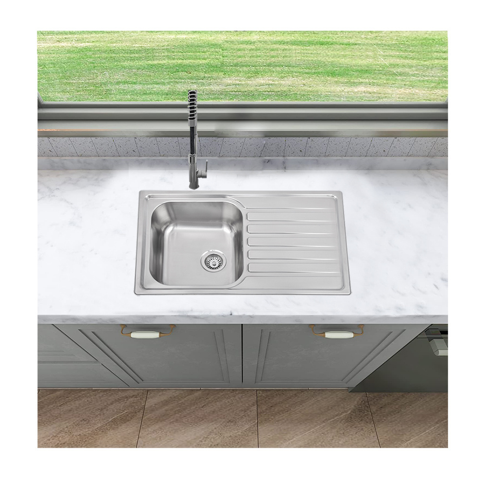 Modern European High Quality Kitchen Sinks Single Bowl With Drainboard Multifunction farm house Kitchen Sink