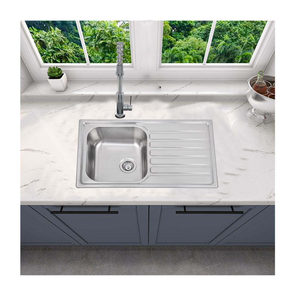 Modern European High Quality Kitchen Sinks Single Bowl With Drainboard Multifunction farm house Kitchen Sink