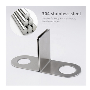 Hotel bathroom Shelf Holder For Bathroom Gel Bracket Soap Dispenser Stainless Steel Wall-mounted Liquid Shampoo Shower Bracket