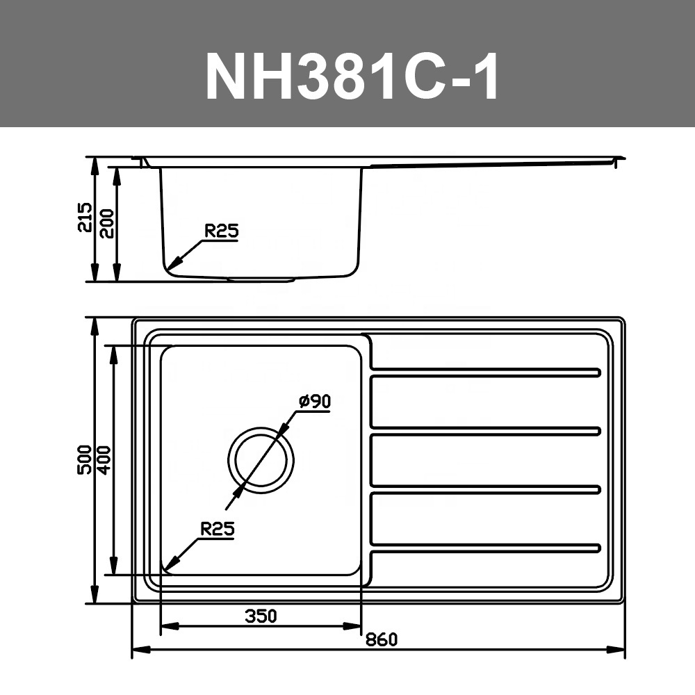 single Kitchen Sink Glass Rinser Aluminium Kitchen Party Washing Sinks Kichen With overflow board