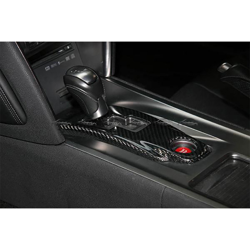 4 PCS/SET Shift Panel Sticker Cover Frame Carbon Fiber Center Console Stickers For Nissan GTR R35