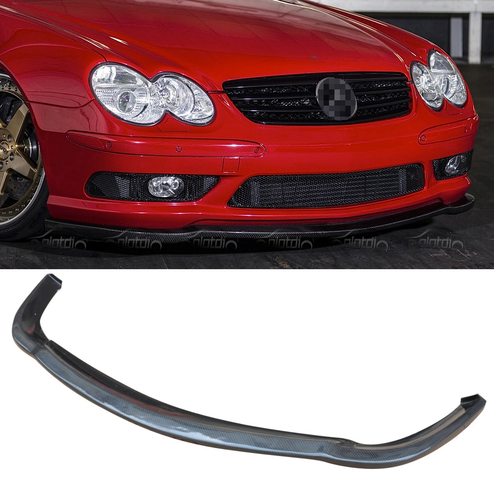 CS Style Carbon Fiber Auto Front Bumper Lip Chin Spoiler Decorative Body Kit for Mercedes Benz R230 SL55 Car Model