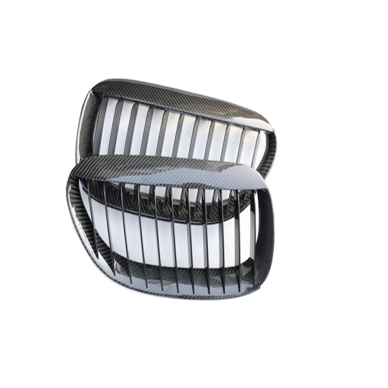 Car Modification Parts Carbon Front Bumper Kidney Mesh Grill Grille for BMW E63 E64 M6 2004+