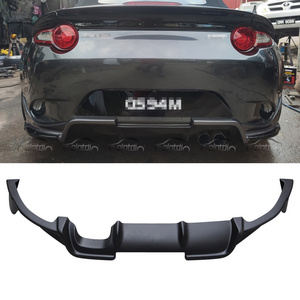 For Mazda MX5 ND ND5RC Miata ESQ Style FRP Material Rear Bumper Lip Diffuser Under wing Kit Extension Lip Auto Tunning Unpainted