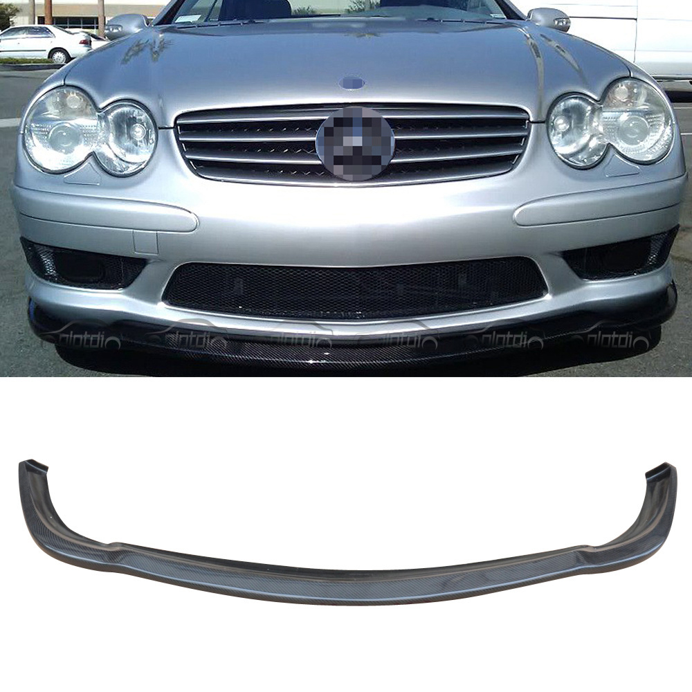 CS Style Carbon Fiber Auto Front Bumper Lip Chin Spoiler Decorative Body Kit for Mercedes Benz R230 SL55 Car Model