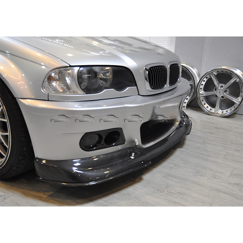 MVR Style Carbon Fiber Front Lip Bumper Chin Spoiler Splitters For BMW E46 M3 2 DOOR Body Kits