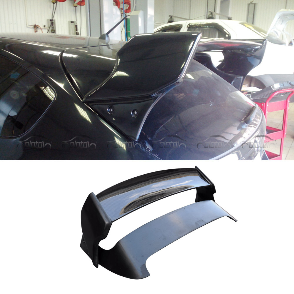 VS Style Carbon Fiber+FRP Rear Trunk Boot Lip Wing With LED Light Roof Spoiler For Subaru Impreza WRX STI