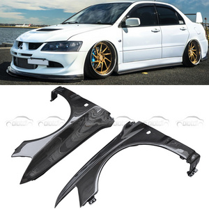 OEM Carbon Fiber Fender Car Body  Exterior Side Fender Vents Trim For Mitsubishi Lancer Evolution EVO 8  Auto Tuning