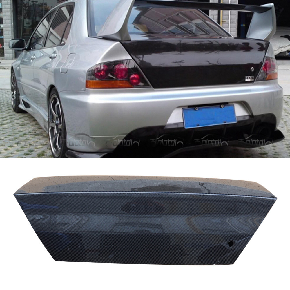 OEM Style Carbon Fiber Rear Hood Bonnet Trunk For LANCER  EVO 8 2003-2005  OLOTDI