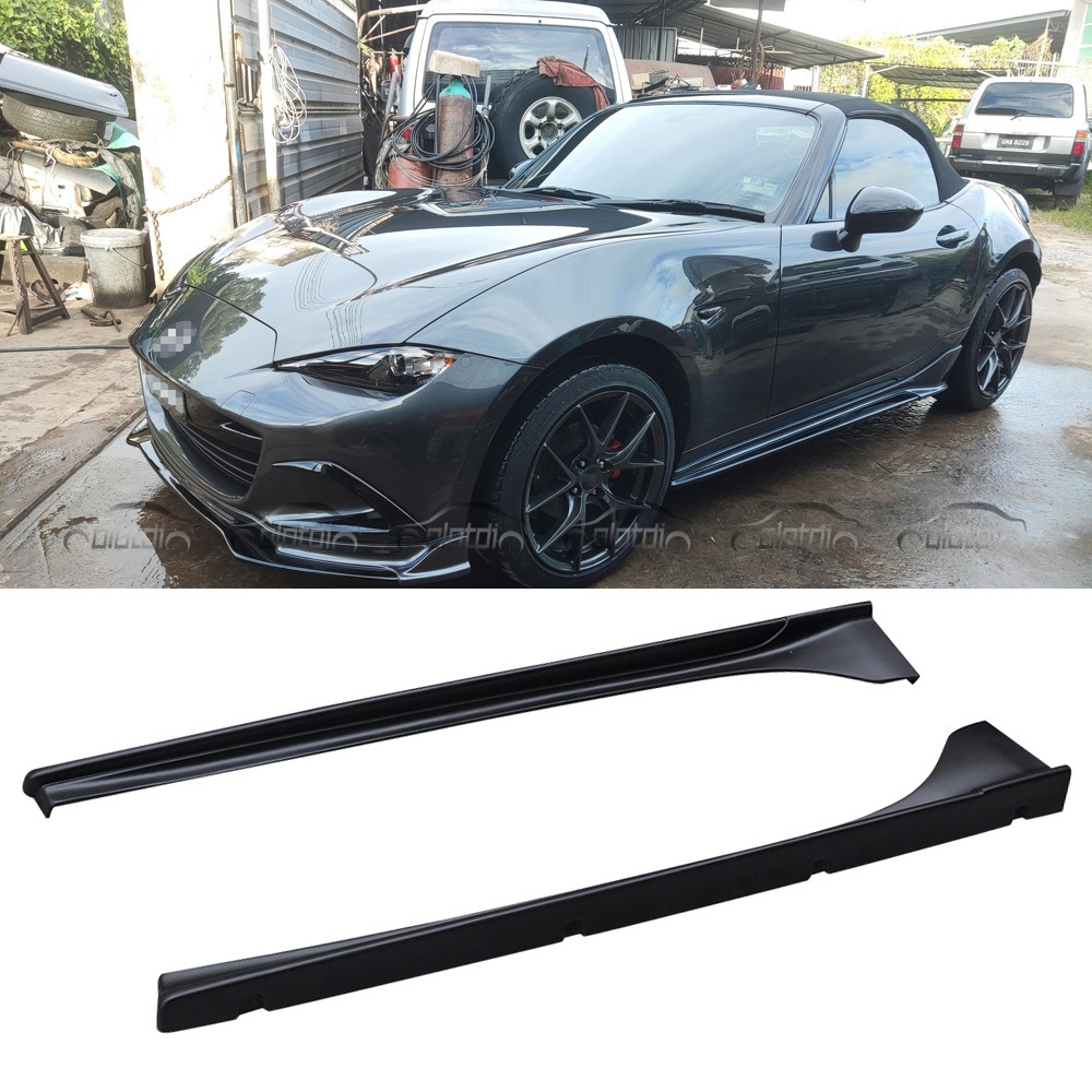 For Mazda MX5 ND ND5RC Miata FRP Material Side Skirt Extension Addon ESQ Style Auto Tunning Unpainted