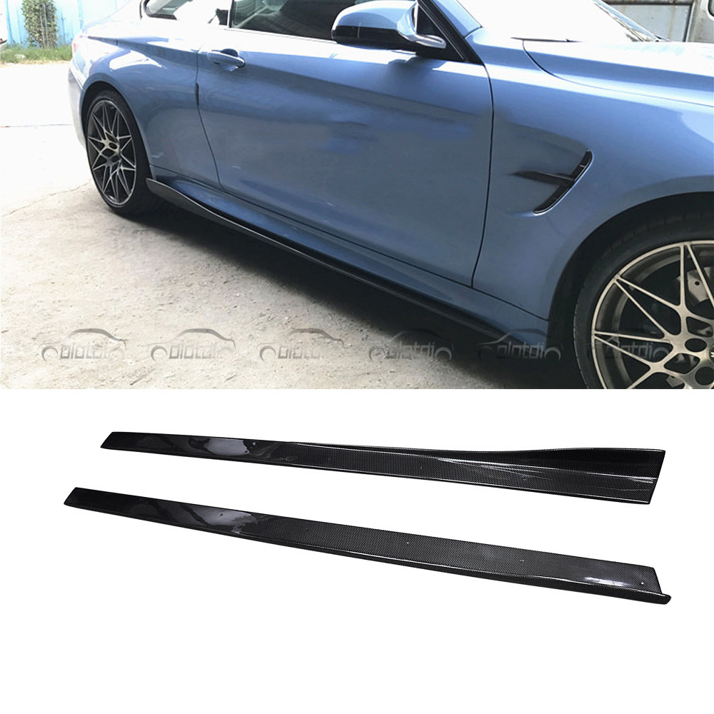 VRS Style Carbon Fiber Extension Lower Rocker Winglet Side Skirts for BMW F80 F82 F83 M3 M4 Body Kits