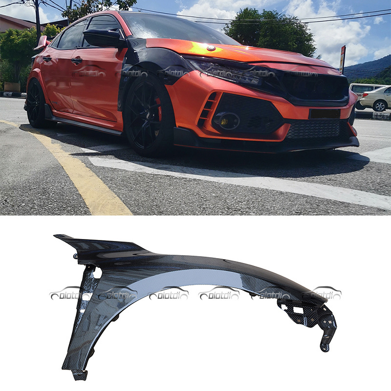 For Honda Civic 10 TH Gen FK8 Type R Si Upgrade Carbon Air Flow Intake Vents Side Fenders 2017-2020