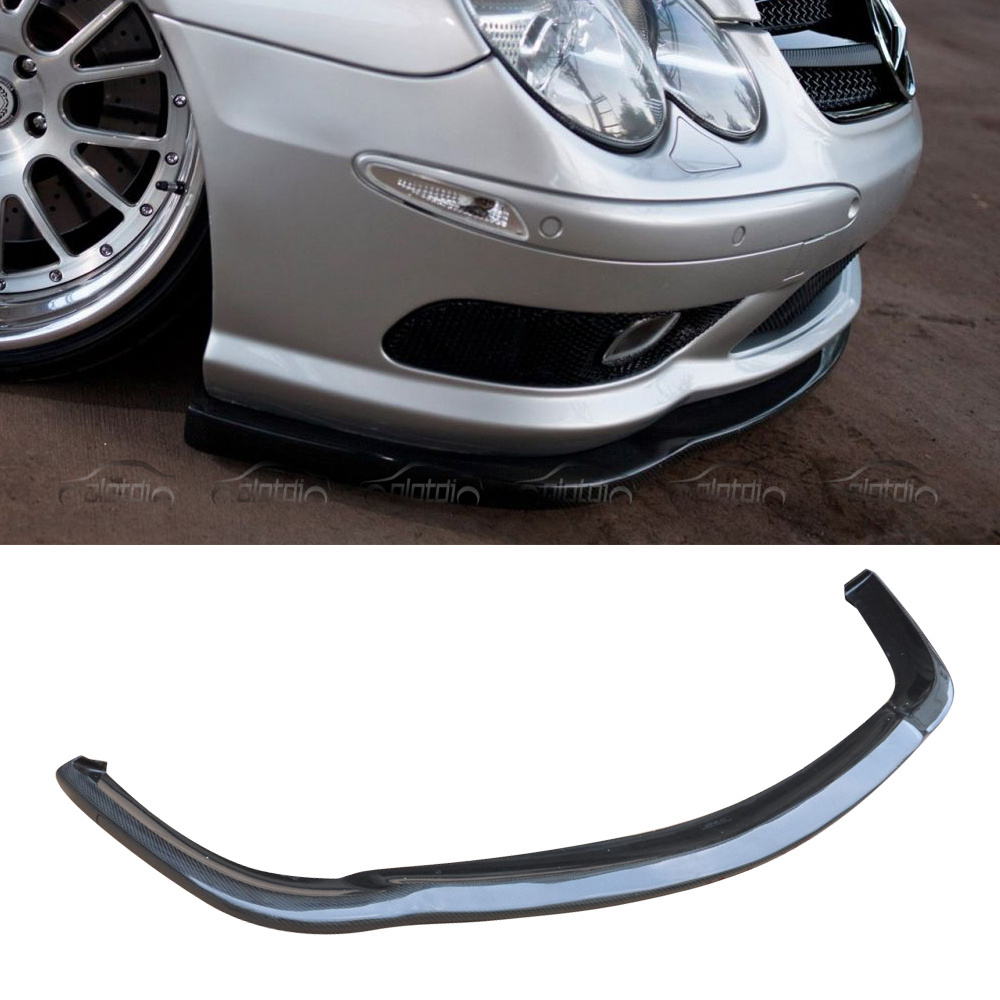 CS Style Carbon Fiber Auto Front Bumper Lip Chin Spoiler Decorative Body Kit for Mercedes Benz R230 SL55 Car Model