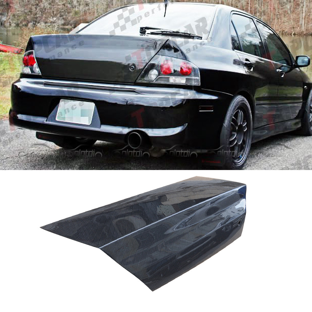 OEM Style Carbon Fiber Rear Hood Bonnet Trunk For LANCER  EVO 8 2003-2005  OLOTDI