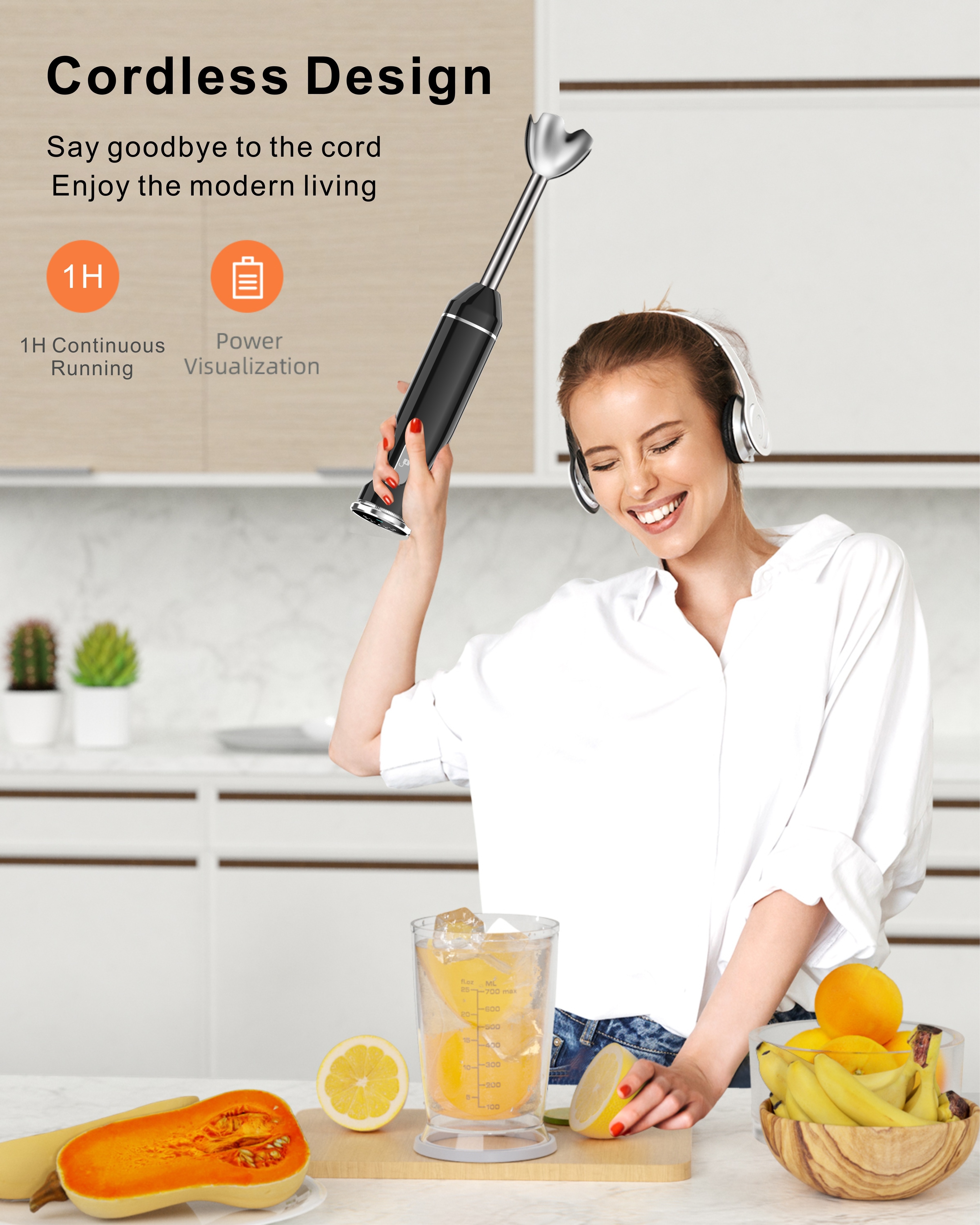 5 in 1 Multifunctional Variable Speed Cordless Hand Blender