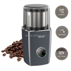 2024 Hot selling cordless mini electric coffee  bean grinder USB rechargeable grain coffee bean grinder for travel outdoor