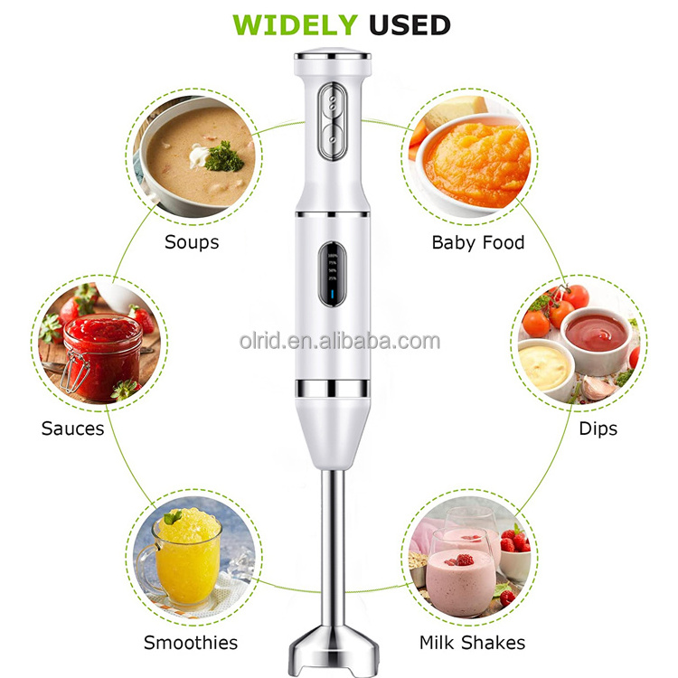 Cordless smart electric stick hand blender kitchen appliance  4 in 1 hand held electric food blender hand blender electric usb