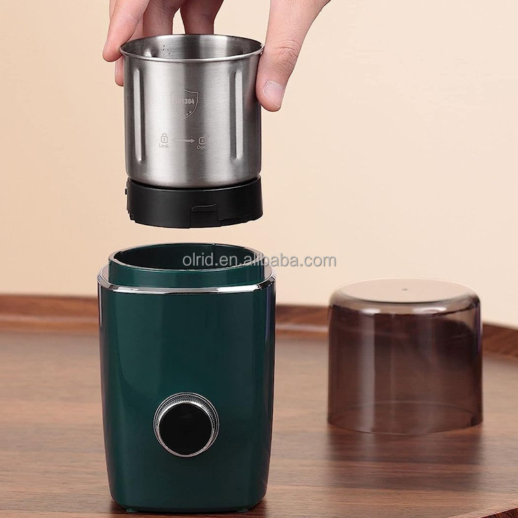 electric small fresh coffee bean grinder machine stainless steel manual portable mini blade automatic new coffee bean grinder