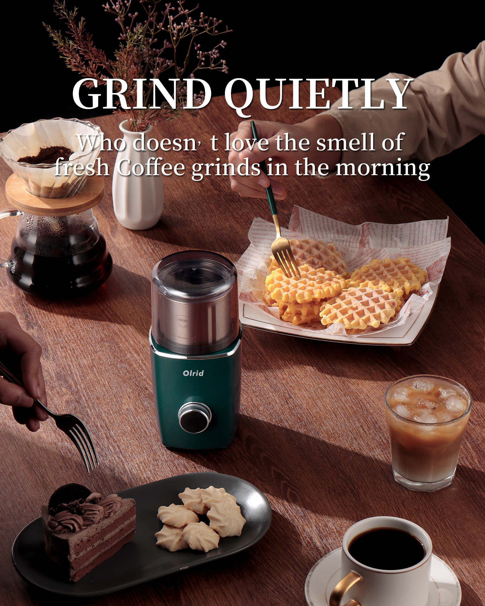 electric small fresh coffee bean grinder machine stainless steel manual portable mini blade automatic new coffee bean grinder