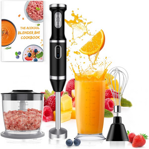 USB-C Rechargeable Baby Food Processor 200W Portable Stick Blender With Chopping Bowl Cordless Hand Blender