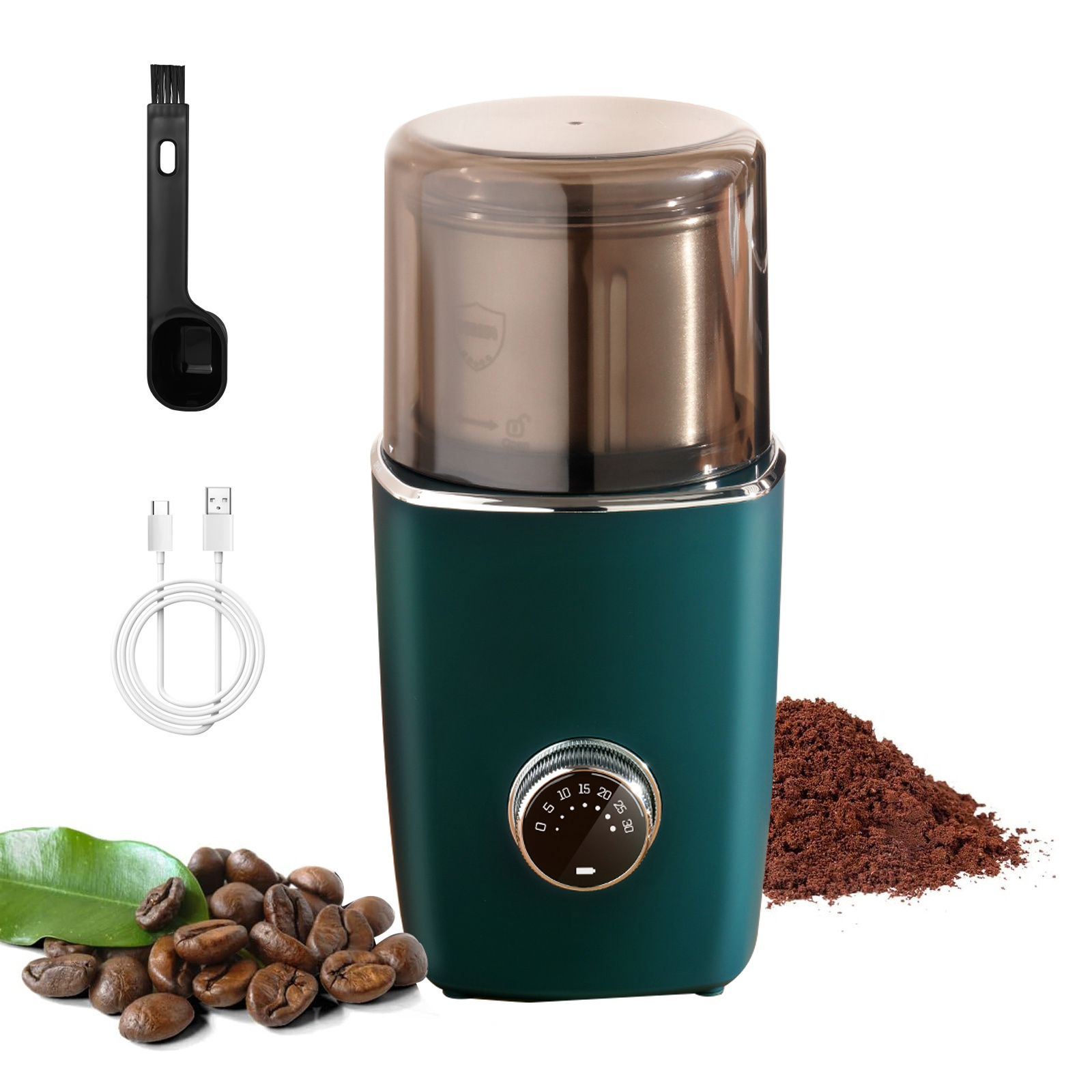 Portable USB Electric Rechargeable Coffee Grinder For Coffee Bean Small Cordless corn wheat oats mini  coffee bean grinder